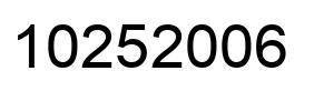 Number 10252006 black image