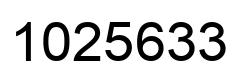 Number 1025633 black image