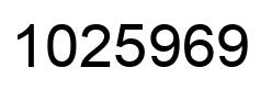 Number 1025969 black image