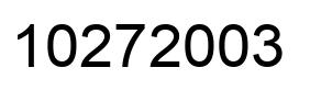 Number 10272003 black image