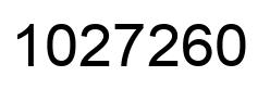 Number 1027260 black image