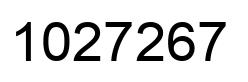 Number 1027267 black image