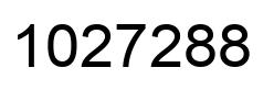 Number 1027288 black image