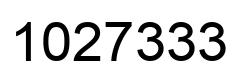 Number 1027333 black image