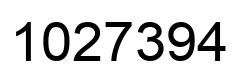 Number 1027394 black image