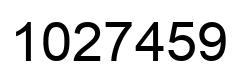 Number 1027459 black image