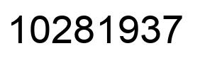 Number 10281937 black image