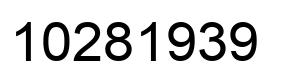 Number 10281939 black image