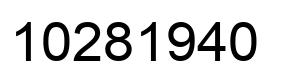 Number 10281940 black image