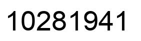 Number 10281941 black image