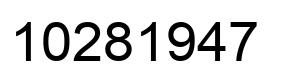 Number 10281947 black image
