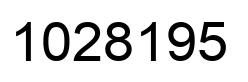 Number 1028195 black image