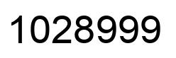 Number 1028999 black image