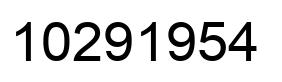 Number 10291954 black image