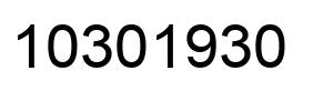 Number 10301930 black image