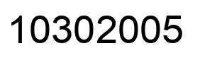 Number 10302005 black image