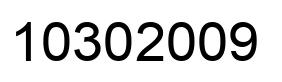Number 10302009 black image