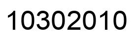 Number 10302010 black image