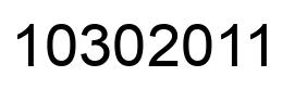 Number 10302011 black image