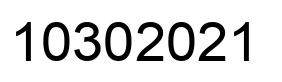 Number 10302021 black image