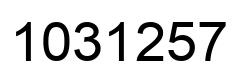 Number 1031257 black image