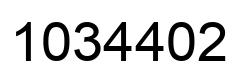 Number 1034402 black image