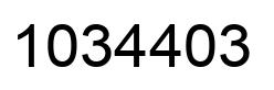 Number 1034403 black image