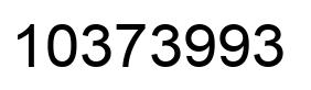 Número 10373993 imagen negro