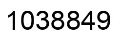 Number 1038849 black image