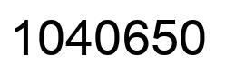 Número 1040650 imagen negro