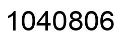 Number 1040806 black image