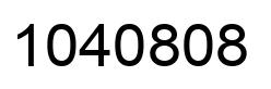 Number 1040808 black image