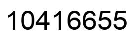Number 10416655 black image