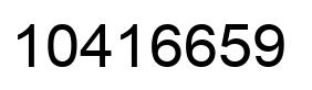Number 10416659 black image