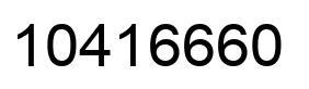 Number 10416660 black image