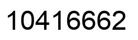 Number 10416662 black image