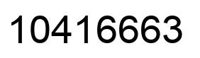 Number 10416663 black image