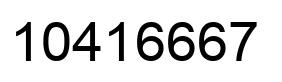 Number 10416667 black image