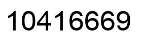 Number 10416669 black image