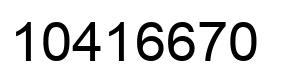 Number 10416670 black image