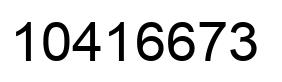 Number 10416673 black image
