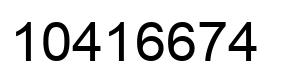 Number 10416674 black image