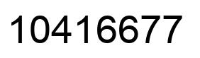 Number 10416677 black image