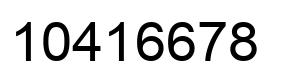 Number 10416678 black image
