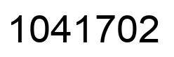Number 1041702 black image