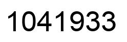 Number 1041933 black image