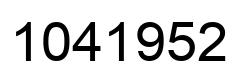 Number 1041952 black image