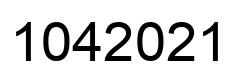 Number 1042021 black image