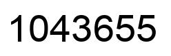 Number 1043655 black image