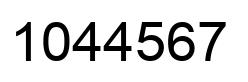 Number 1044567 black image